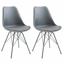 IDIMEX Esszimmerstuhl VALLEY Im 2er Set In Grau