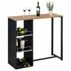 IDIMEX Bartisch PIAVA Mit Regal In Heller Wildeiche