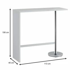 IDIMEX Bartisch RICARDO In Weiß -Betten & Zubehör Verkäufe 13198 5