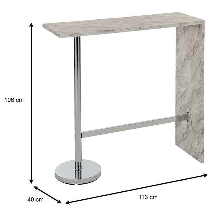 IDIMEX Bartisch RICARDO In Hellgrauer Marmoroptik 5 IDIMEX Bartisch RICARDO In Hellgrauer Marmoroptik – Bild 3