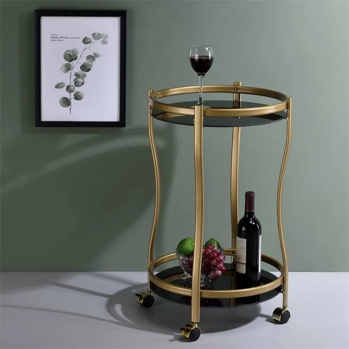 IDIMEX Servierwagen VEGA In Gold/schwarz 4 IDIMEX Servierwagen VEGA In Gold/schwarz – Bild 2