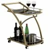 IDIMEX Servierwagen EVO In Gold Mit Schwarzem Glas