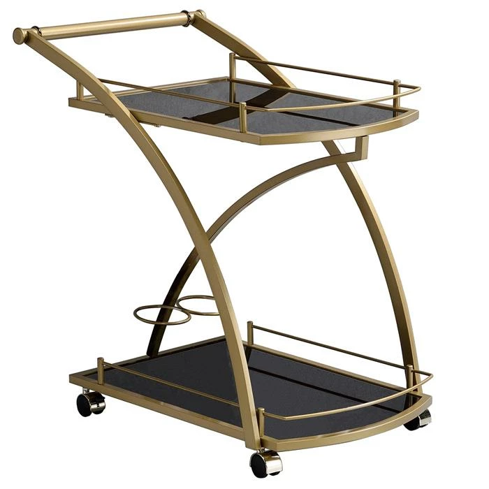 IDIMEX Servierwagen EVO In Gold Mit Schwarzem Glas 5 IDIMEX Servierwagen EVO In Gold Mit Schwarzem Glas – Bild 3