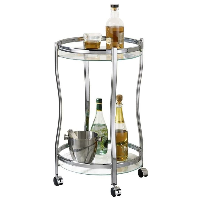 IDIMEX Servierwagen VEGA In Chrom/Klarglas 3 IDIMEX Servierwagen VEGA In Chrom/Klarglas
