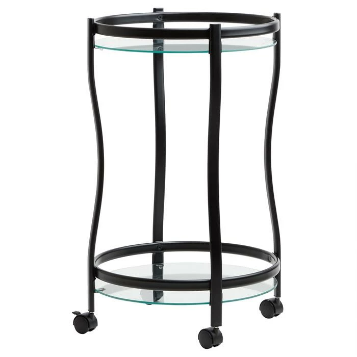 IDIMEX Servierwagen VEGA In Schwarz/Klarglas 4 IDIMEX Servierwagen VEGA In Schwarz/Klarglas – Bild 2