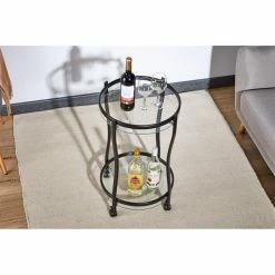 IDIMEX Servierwagen VEGA In Schwarz/Klarglas 10 IDIMEX Servierwagen VEGA In Schwarz/Klarglas -Betten & Zubehör Verkäufe 13814 A2