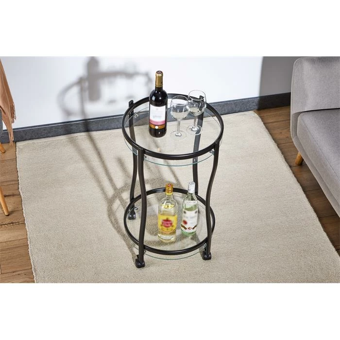 IDIMEX Servierwagen VEGA In Schwarz/Klarglas 5 IDIMEX Servierwagen VEGA In Schwarz/Klarglas – Bild 3