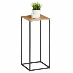 IDIMEX Blumenständer FLORA Aus Metall Tischplatte In Wildeiche