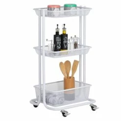 IDIMEX Küchenwagen VALIENTE Mit 3 Körben In Weiß -Betten & Zubehör Verkäufe 13925 3