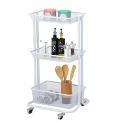 IDIMEX Küchenwagen VALIENTE Mit 3 Körben In Weiß -Betten & Zubehör Verkäufe 13925 4