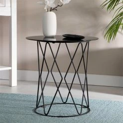 IDIMEX Beistelltisch MADESIS Rund, In Schwarz -Betten & Zubehör Verkäufe 13930 A0 N1