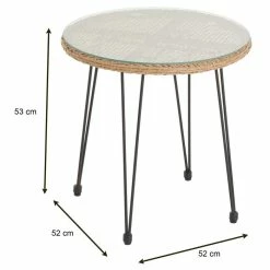 IDIMEX Beistelltisch PARAMO Mit Glasplatte -Betten & Zubehör Verkäufe 13945 5