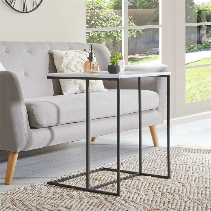 IDIMEX Beistelltisch VITORIO Rechteckig In Weiß/schwarz 6 IDIMEX Beistelltisch VITORIO Rechteckig In Weiß/schwarz – Bild 4