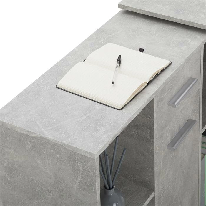 CARO-Möbel Eckschreibtisch DIEGO Mit Regal In Betonoptik 5 CARO-Möbel Eckschreibtisch DIEGO Mit Regal In Betonoptik – Bild 3