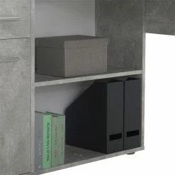 CARO-Möbel Eckschreibtisch DIEGO Mit Regal In Betonoptik 13 CARO-Möbel Eckschreibtisch DIEGO Mit Regal In Betonoptik -Betten & Zubehör Verkäufe 14705 5 N2 1