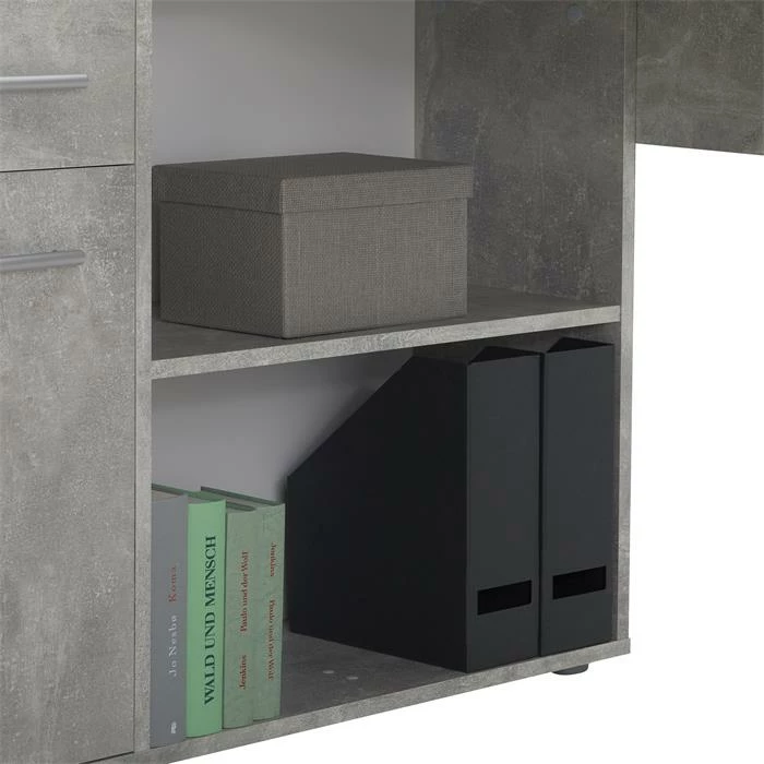 CARO-Möbel Eckschreibtisch DIEGO Mit Regal In Betonoptik 8 CARO-Möbel Eckschreibtisch DIEGO Mit Regal In Betonoptik – Bild 6