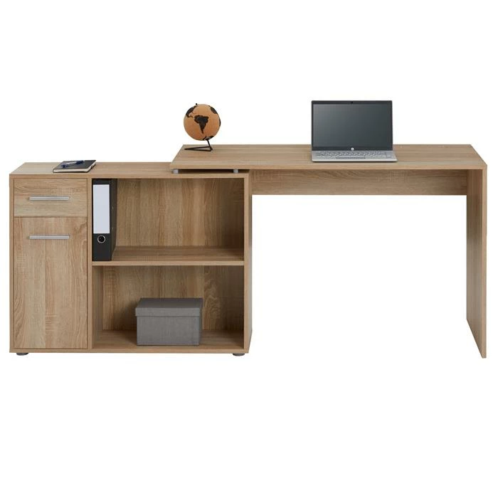 IDIMEX Eckschreibtisch ISOTTA Mit Regal In Sonoma Eiche 4 IDIMEX Eckschreibtisch ISOTTA Mit Regal In Sonoma Eiche – Bild 2