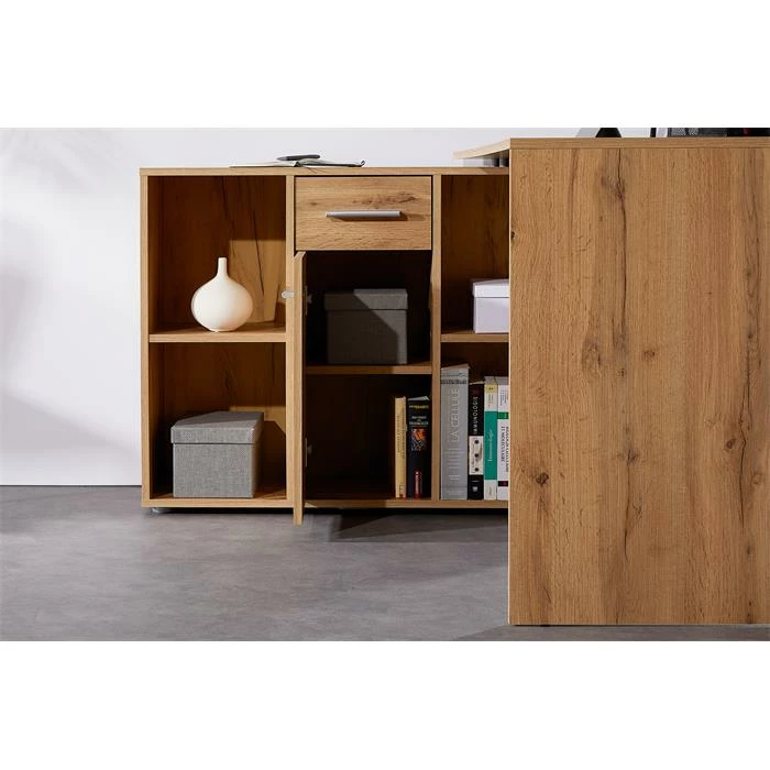 CARO-Möbel Eckschreibtisch DIEGO Mit Regal In Wotan Eiche 8 CARO-Möbel Eckschreibtisch DIEGO Mit Regal In Wotan Eiche – Bild 6