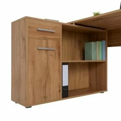 IDIMEX Eckschreibtisch ISOTTA Mit Regal In Wildeiche -Betten & Zubehör Verkäufe 14728 4 N