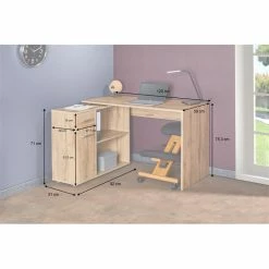 IDIMEX Eckschreibtisch ISOTTA Mit Regal In Wildeiche -Betten & Zubehör Verkäufe 14728 A10