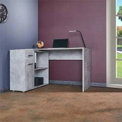 IDIMEX Eckschreibtisch ISOTTA Mit Regal In Betonoptik -Betten & Zubehör Verkäufe 14729 A0 2N