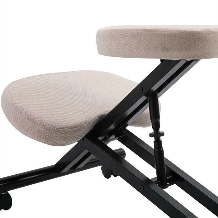 IDIMEX Kniehocker Kniestuhl ROBERT In Schwarz/beige 6 IDIMEX Kniehocker Kniestuhl ROBERT In Schwarz/beige – Bild 4