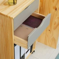 IDIMEX Rollcontainer KANO Mit 2 Schubladen Und 1 Ablagefach In Natur/grau -Betten & Zubehör Verkäufe 2113 AC5