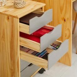 IDIMEX Rollcontainer LAGOS Mit 5 Schubladen In Natur/grau -Betten & Zubehör Verkäufe 2116 AC4