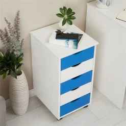 IDIMEX Rollcontainer LAGOS Mit 5 Schubladen In Weiß/blau 11 IDIMEX Rollcontainer LAGOS Mit 5 Schubladen In Weiß/blau -Betten & Zubehör Verkäufe 2117 AC3