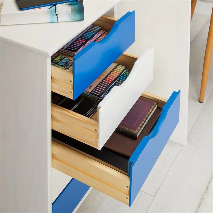 IDIMEX Rollcontainer LAGOS Mit 5 Schubladen In Weiß/blau 7 IDIMEX Rollcontainer LAGOS Mit 5 Schubladen In Weiß/blau – Bild 5