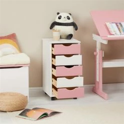 IDIMEX Rollcontainer LAGOS Mit 5 Schubladen In Weiß/rosa 11 IDIMEX Rollcontainer LAGOS Mit 5 Schubladen In Weiß/rosa -Betten & Zubehör Verkäufe 2118 AC2