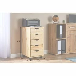 IDIMEX Rollcontainer LAGOS Mit 5 Schubladen In Natur -Betten & Zubehör Verkäufe 2120 A8