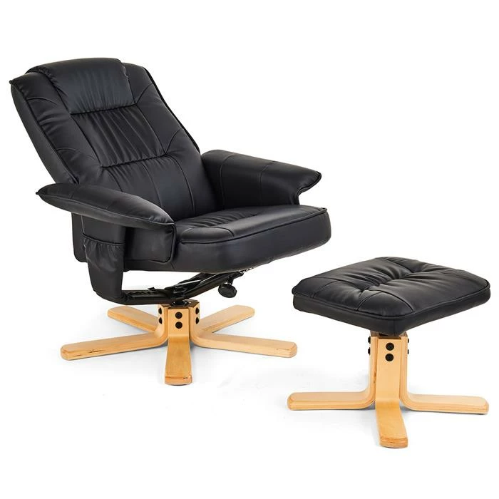 IDIMEX Relaxsessel CHARLY Mit Hocker Und Kunstleder In Schwarz 5 IDIMEX Relaxsessel CHARLY Mit Hocker Und Kunstleder In Schwarz – Bild 3