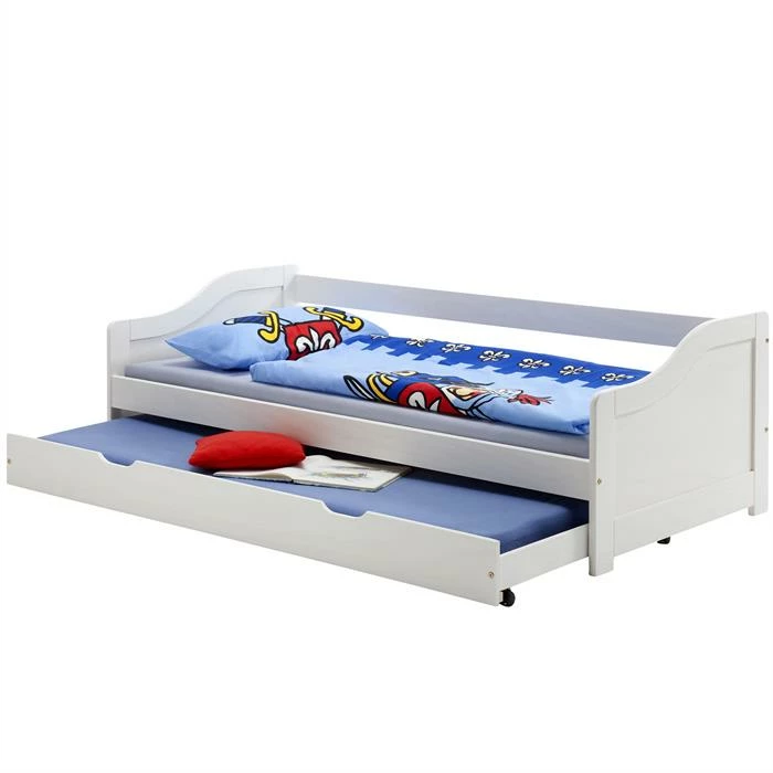 IDIMEX Ausziehbett LISA Kiefer Massiv, Weiss, 90x200 Cm 3 IDIMEX Ausziehbett LISA Kiefer Massiv, Weiss, 90x200 Cm