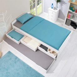 IDIMEX Bett Mit Stauraum JESSY 90x190 Cm, Mit Ausziehbett In Weiß -Betten & Zubehör Verkäufe 5058 AC5