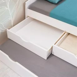 IDIMEX Bett Mit Stauraum JESSY 90x190 Cm, Mit Ausziehbett In Weiß -Betten & Zubehör Verkäufe 5058 AC6