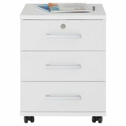 CARO-Möbel Rollcontainer VANCOUVER In Weiß Mit 3 Schubladen -Betten & Zubehör Verkäufe 51123 1