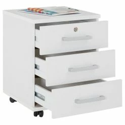 CARO-Möbel Rollcontainer VANCOUVER In Weiß Mit 3 Schubladen -Betten & Zubehör Verkäufe 51123 2