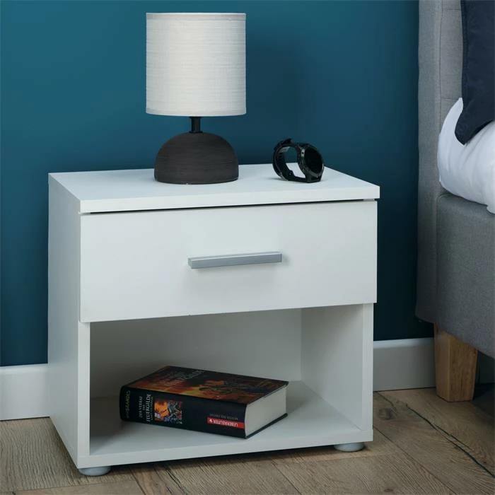 CARO-Möbel Nachttisch MARY Im 2er Set In Weiß 5 CARO-Möbel Nachttisch MARY Im 2er Set In Weiß – Bild 3