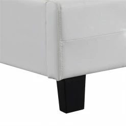 CARO-Möbel Polsterbett NEWCASTELE 120x200 Cm, Kunstleder Weiß -Betten & Zubehör Verkäufe 51200 4