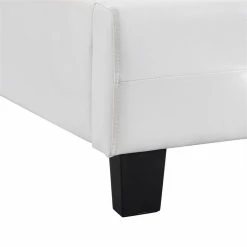 CARO-Möbel Polsterbett GLASGOW 90x200 Cm, Kunstleder In Weiß 11 CARO-Möbel Polsterbett GLASGOW 90x200 Cm, Kunstleder In Weiß -Betten & Zubehör Verkäufe 71085 4