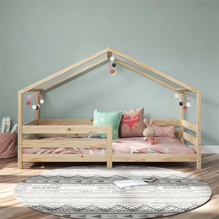 IDIMEX Hausbett RENA In 90 X 200 Cm Mit Rausfallschutz In Natur 4 IDIMEX Hausbett RENA In 90 X 200 Cm Mit Rausfallschutz In Natur – Bild 2