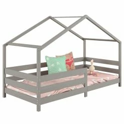 IDIMEX Hausbett RENA In 90 X 200 Cm Mit Rausfallschutz In Grau