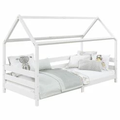 IDIMEX Hausbett FINA In 90 X 200 Cm Aus Massiver Kiefer In Weiß