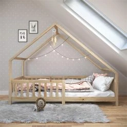 IDIMEX Hausbett CORA In 90 X 200 Cm Aus Massiver Kiefer Mit Rausfallschutz In Natur -Betten & Zubehör Verkäufe 71350 AC1