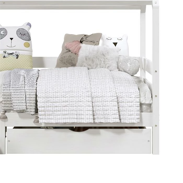 IDIMEX Hausbett CLIA In 90 X 200 Cm Aus Massiver Kiefer Mit 2 Schubladen In Weiß 8 IDIMEX Hausbett CLIA In 90 X 200 Cm Aus Massiver Kiefer Mit 2 Schubladen In Weiß – Bild 6