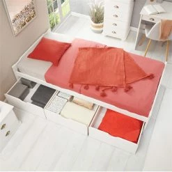 IDIMEX Bett Mit Stauraum MIA 90x190 Cm, Kiefer Weiß -Betten & Zubehör Verkäufe 7143 AC4