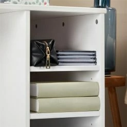 IDIMEX Schreibtisch LIAM Mit 3 Regalfächer Aus Kiefer Massiv In Weiß -Betten & Zubehör Verkäufe 7206 AC3