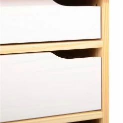 IDIMEX Schreibtisch HUGO In Kiefer Massiv In Natur/weiß Mit 5 Schubladen -Betten & Zubehör Verkäufe 7211 3