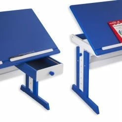 IDIMEX Kinderschreibtisch FLEXI Höhenverstellbar In Weiß/blau -Betten & Zubehör Verkäufe 7224 4